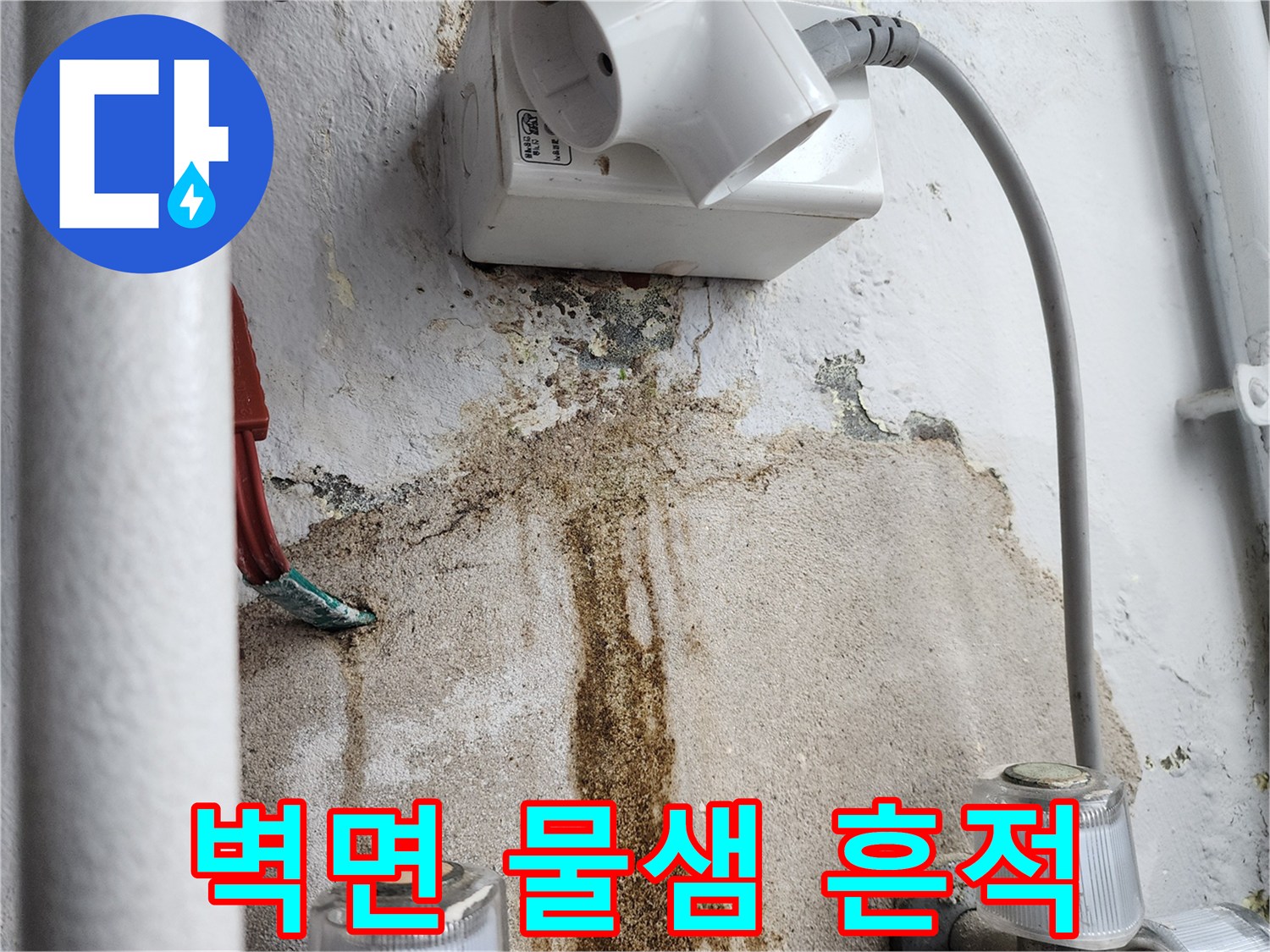 다용도실-벽면-배관-주변-오염-상태