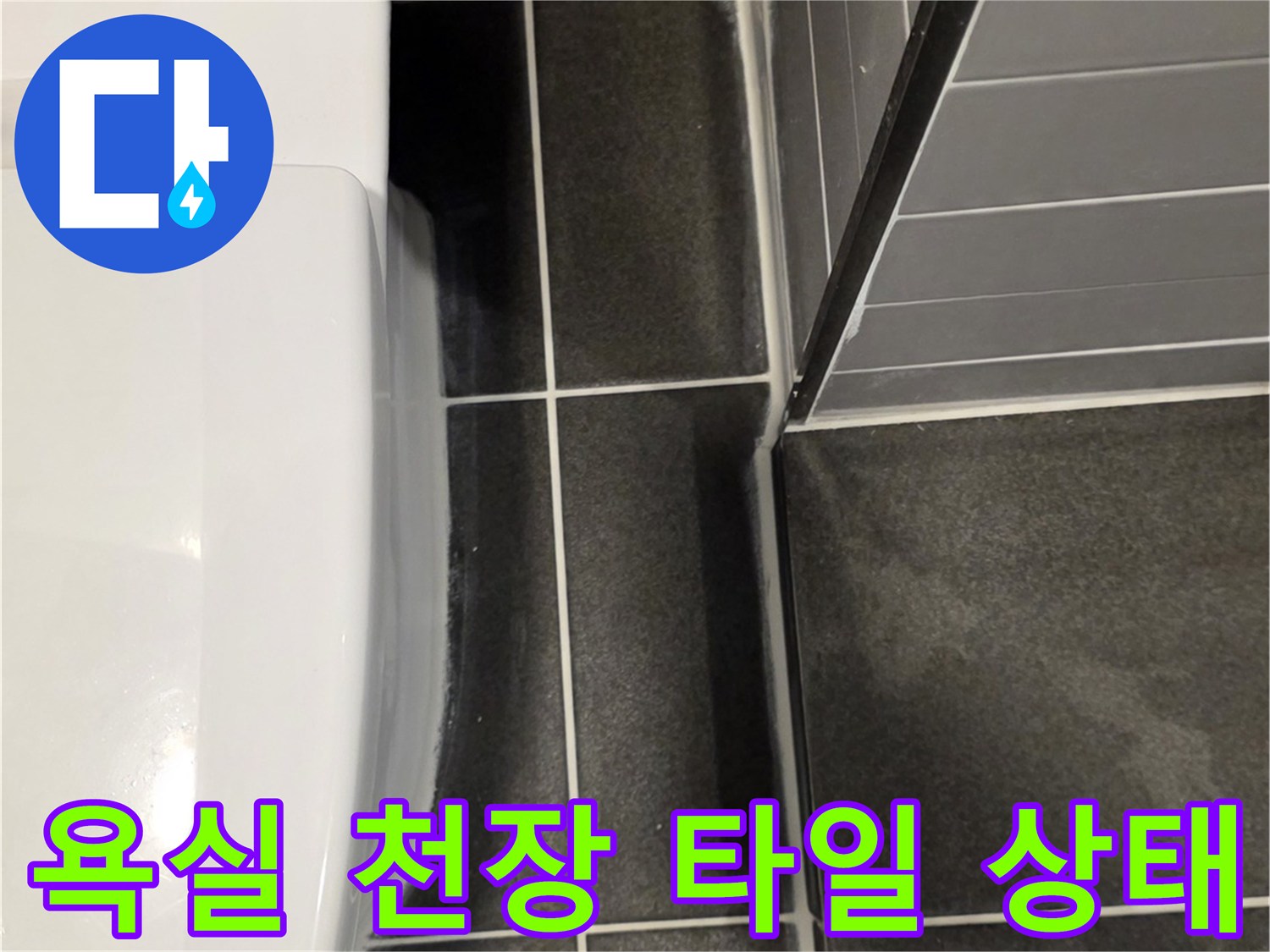 화장실-천장-타일-및-배관-주변-습기-상태