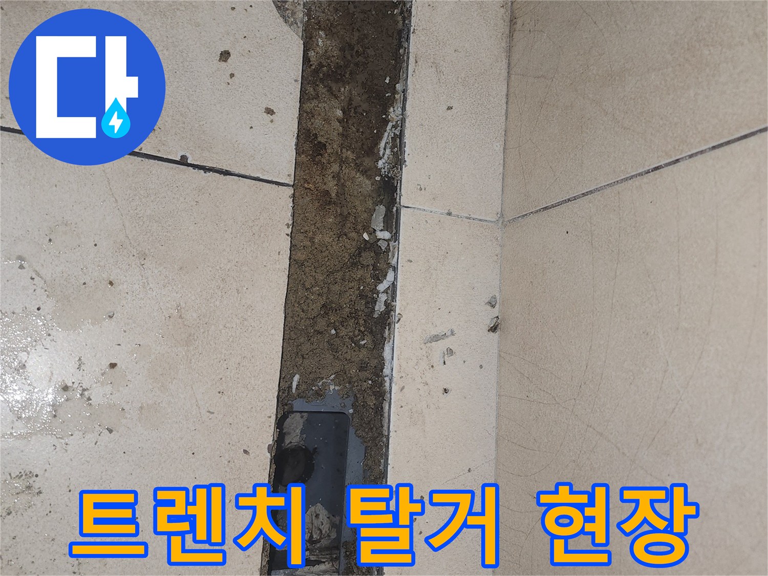 연수구 화장실 배수구 트렌치 유가 탈거 및 내부 상태 확인