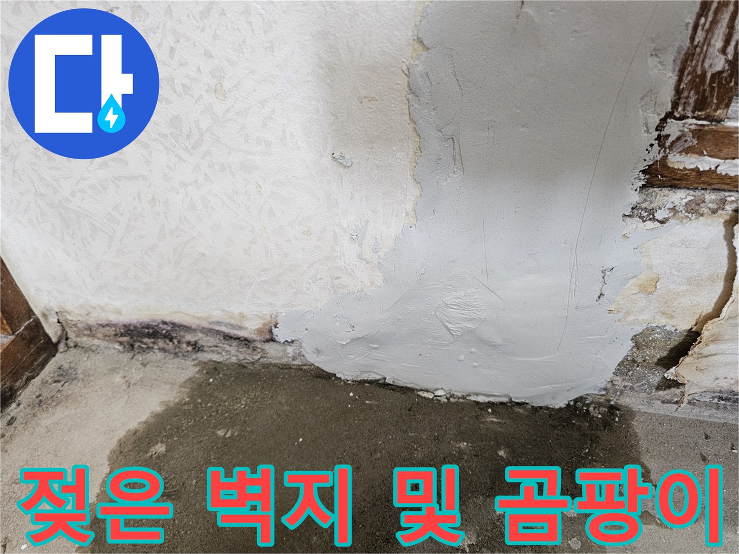 능동 현장-습기로 인해 부풀어 오른 욕실 벽지