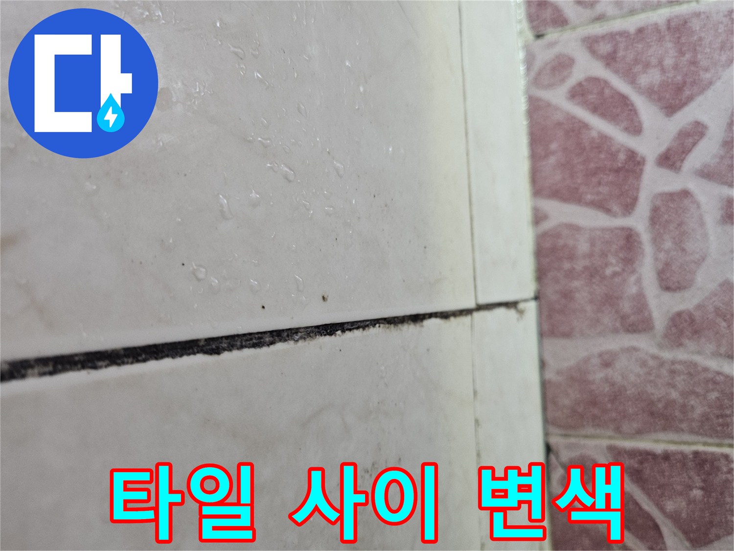 검은색으로-오염된-타일-줄눈-부위