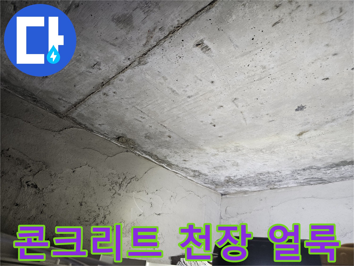 도봉구 아파트 - 콘크리트 천장면의 습기 및 물샘 흔적