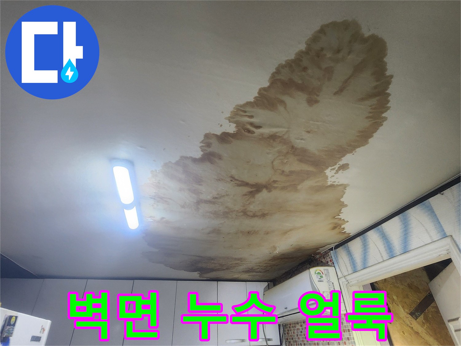 양천구 주택 내부-벽지 위로 번진 커다란 물자국
