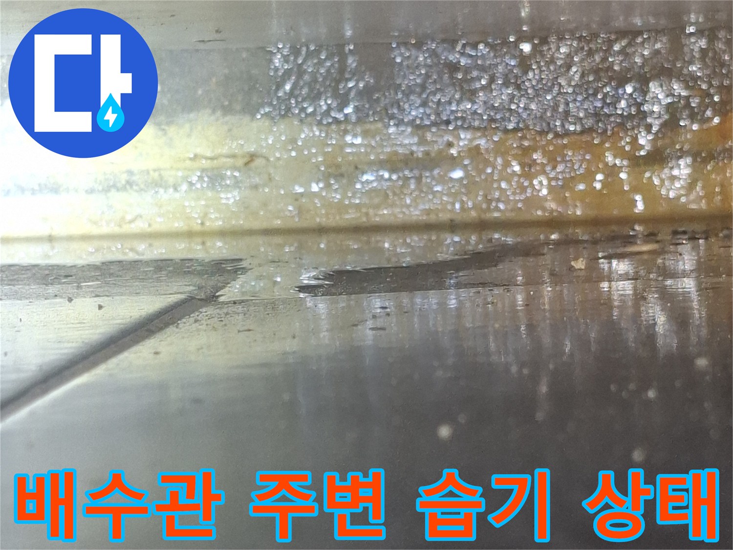 욕조-배수관-주변의-축축한-습기와-물기-상태