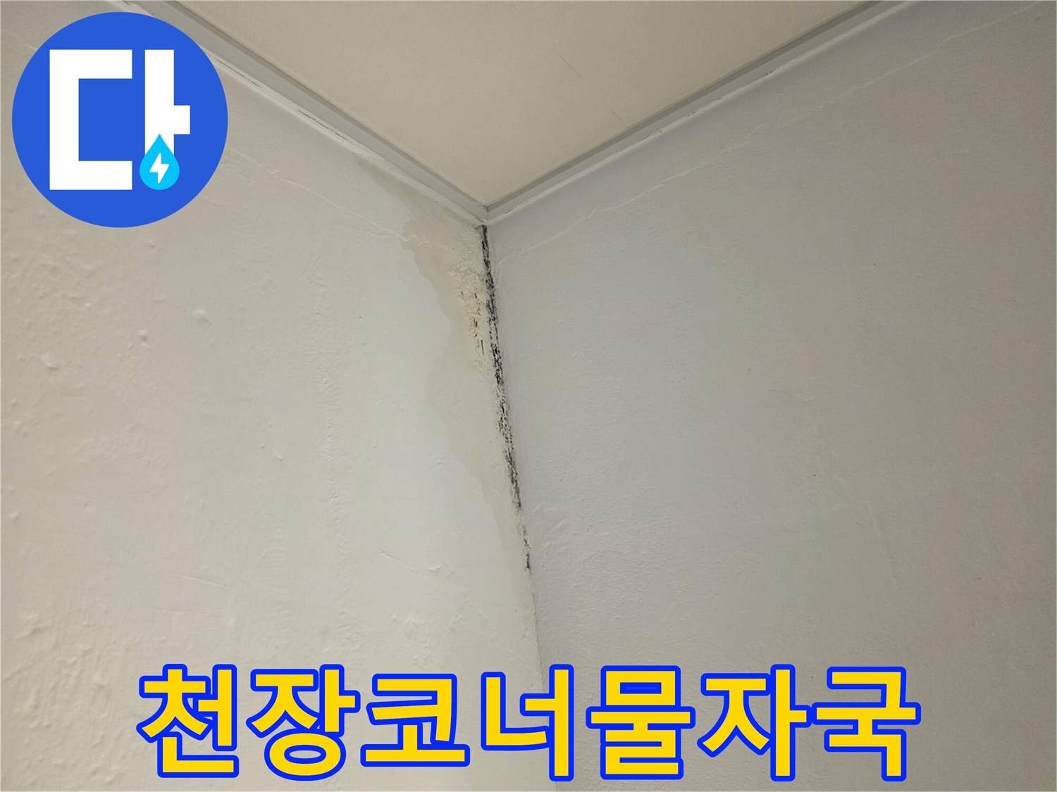 벽지-모서리-부분에-발생한-누수로-인한-변색-및-얼룩