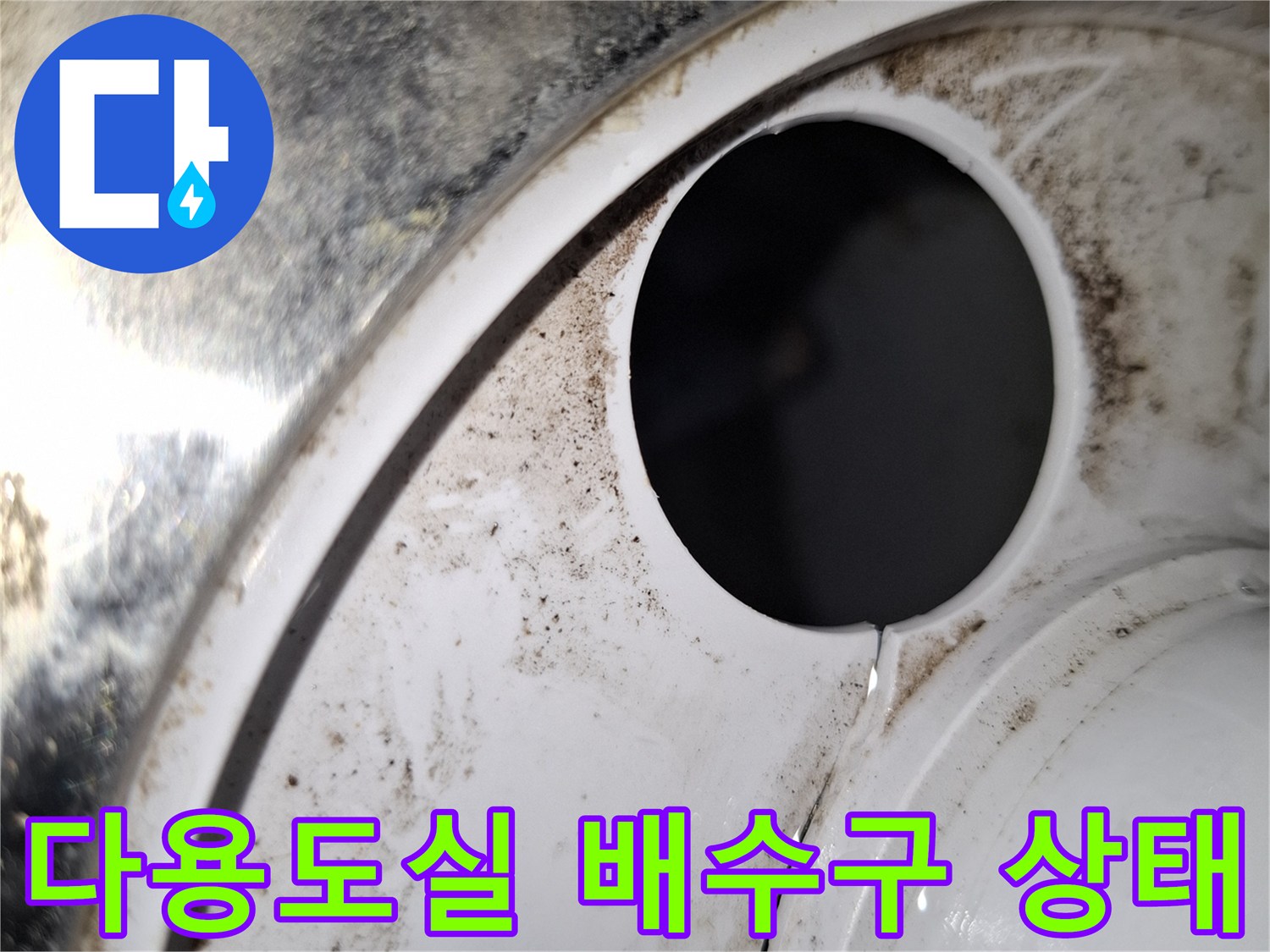서대분구 아파트-다용도실 배수구 주변의 오염과 틈새 확인