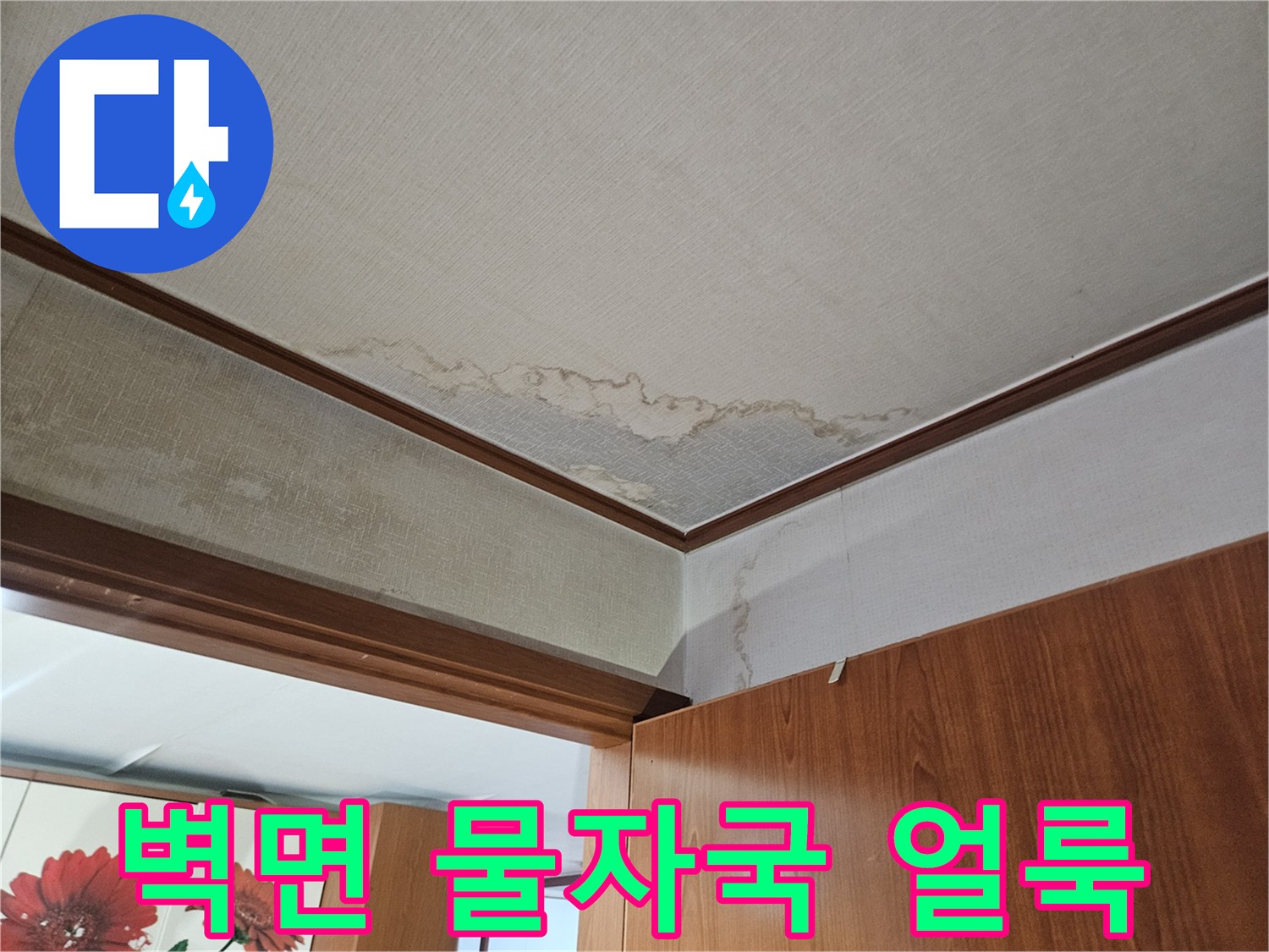 걸레받이-상단-벽지-부분적인-물샘-증상-확인