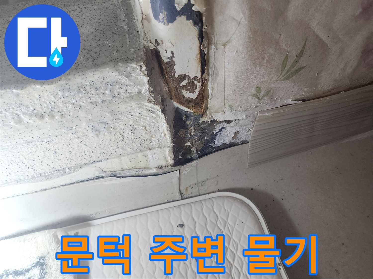 화장실-경계-부위-벽지-훼손-사진