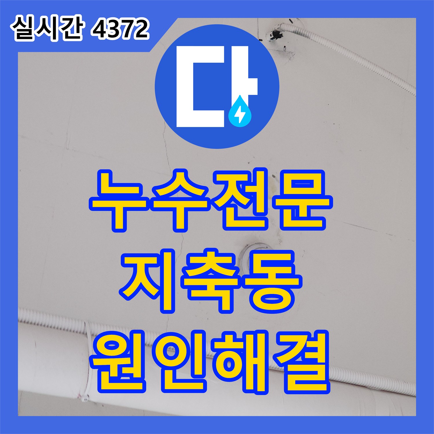 누수전문 식당 주방 트렌치 주변 방수 손상으로 아랫층에 누수가 발생하여 정밀 진단 후 보수한 경기 고양시 덕양구 지축동 사례