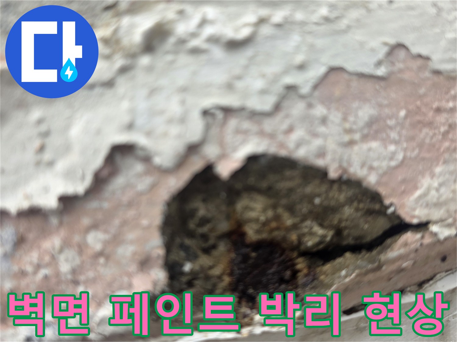 노원구 중계동-내부 벽면의 페인트가 벗겨지고 콘크리트가 부식된 상태