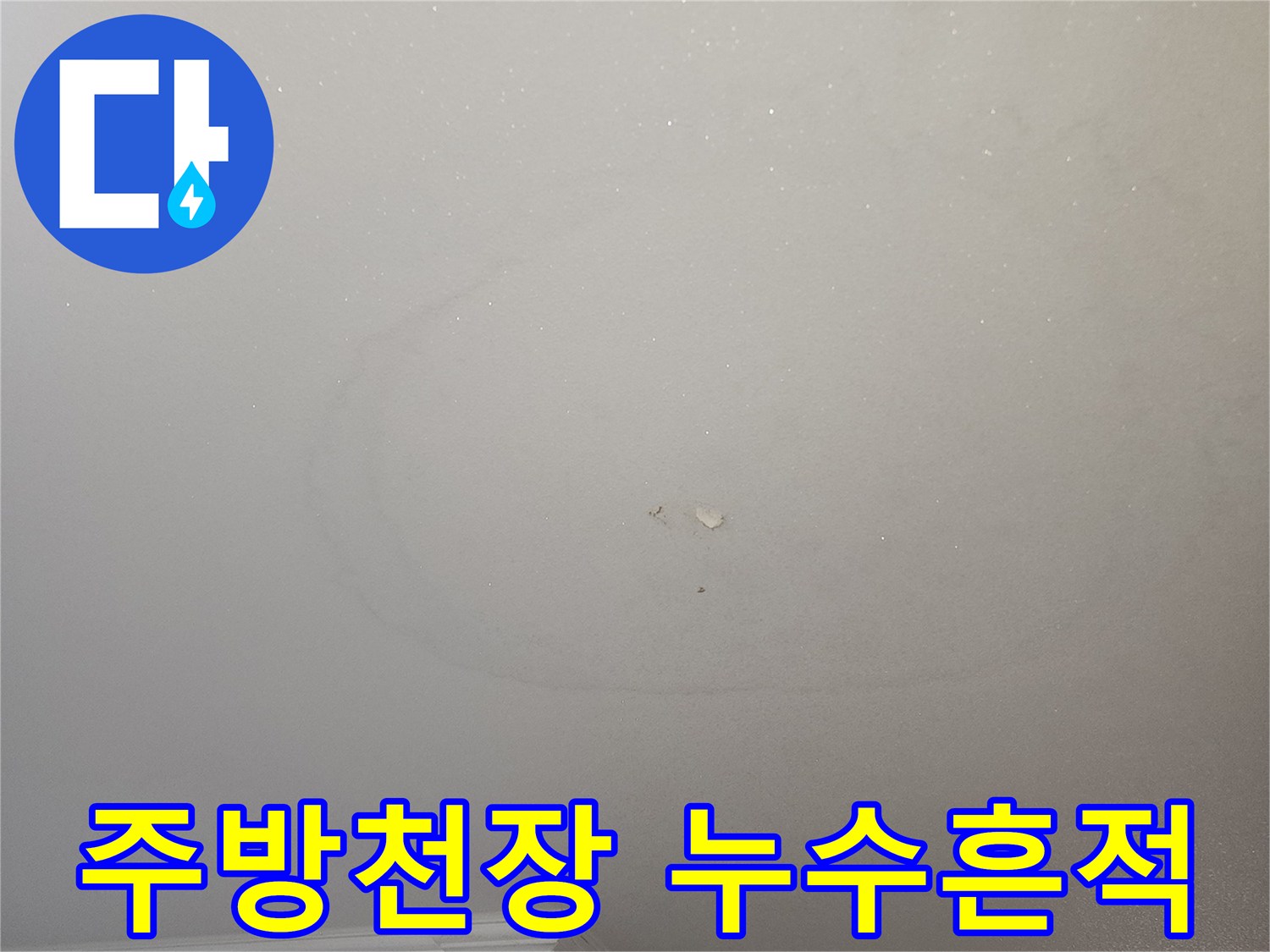 덕양구 화정동 주방 천장에 발생한 누수 얼룩 사진