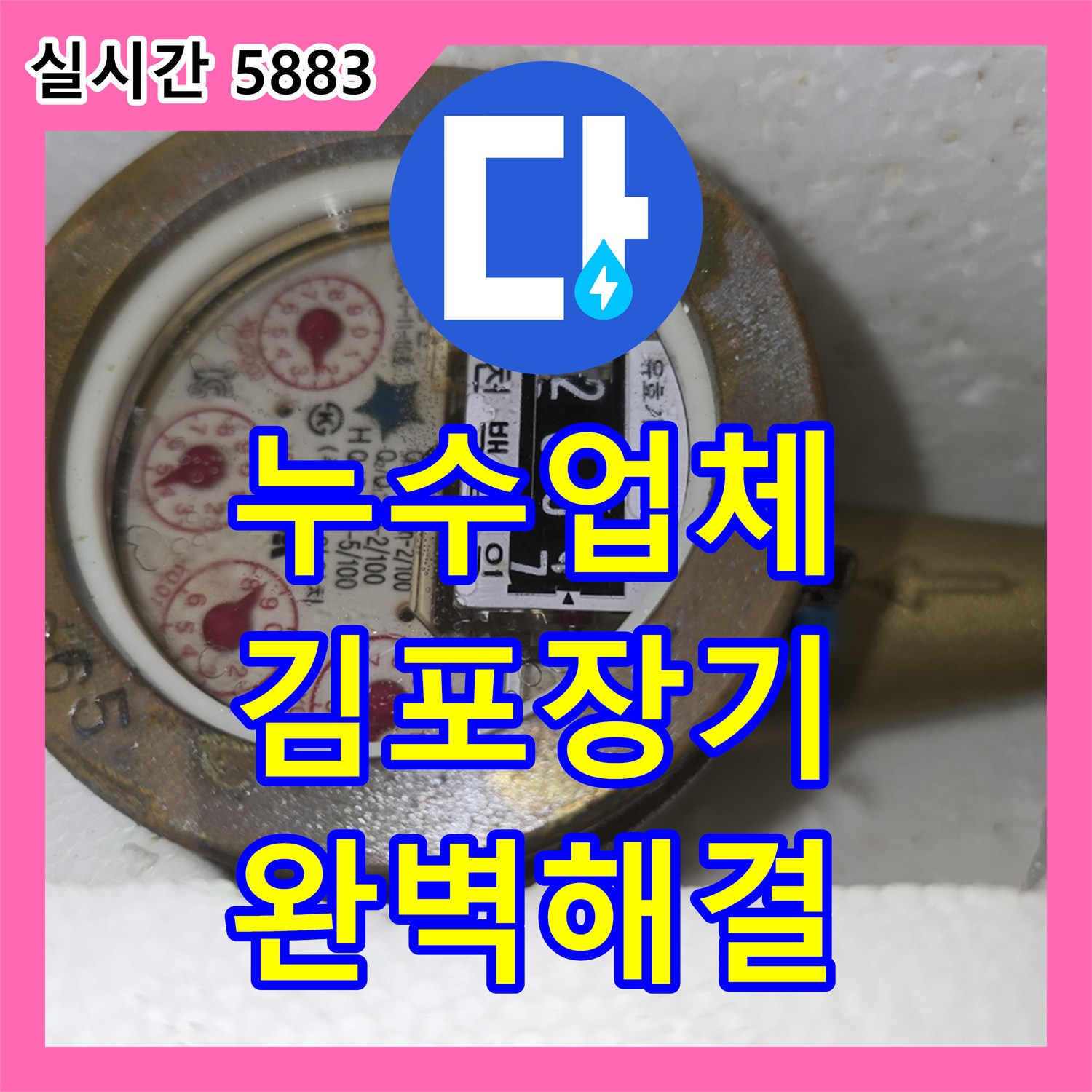 누수업체 노후된 빌라 수도 계량기를 교체하여 누수 문제를 해결한 경기 김포시 장기동