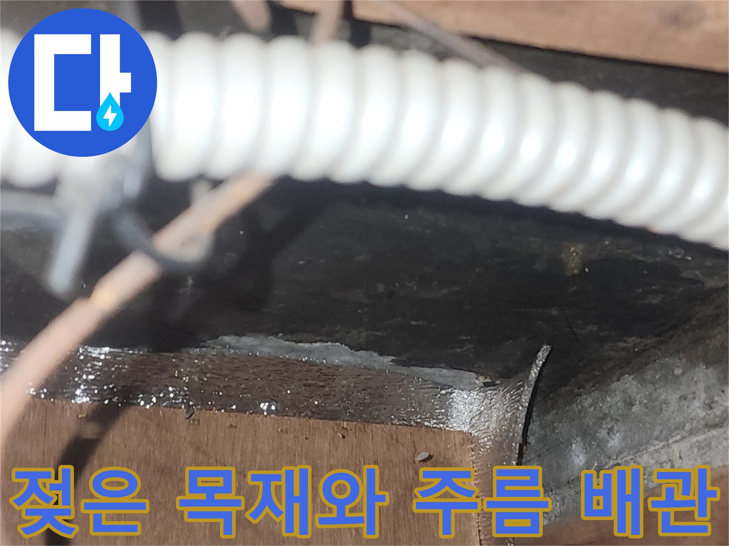 습기로-오염된-배관-주변-목재-구조물