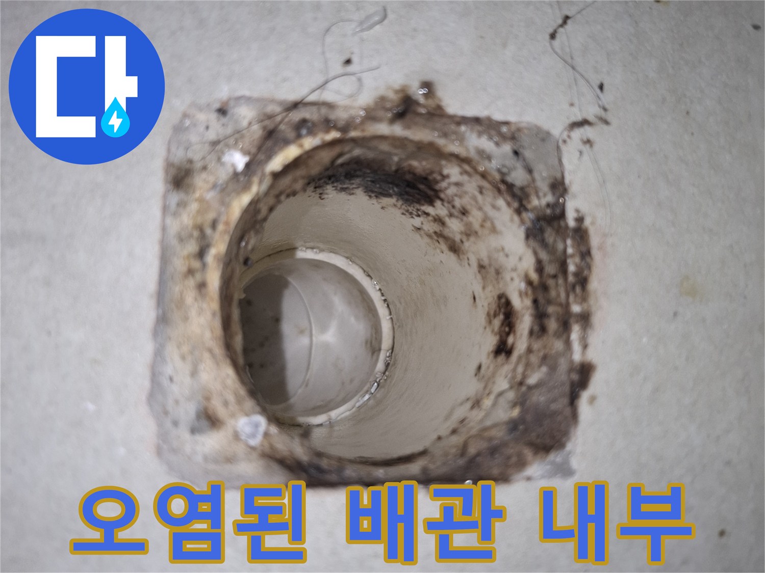 배수관-입구-이물질-축적