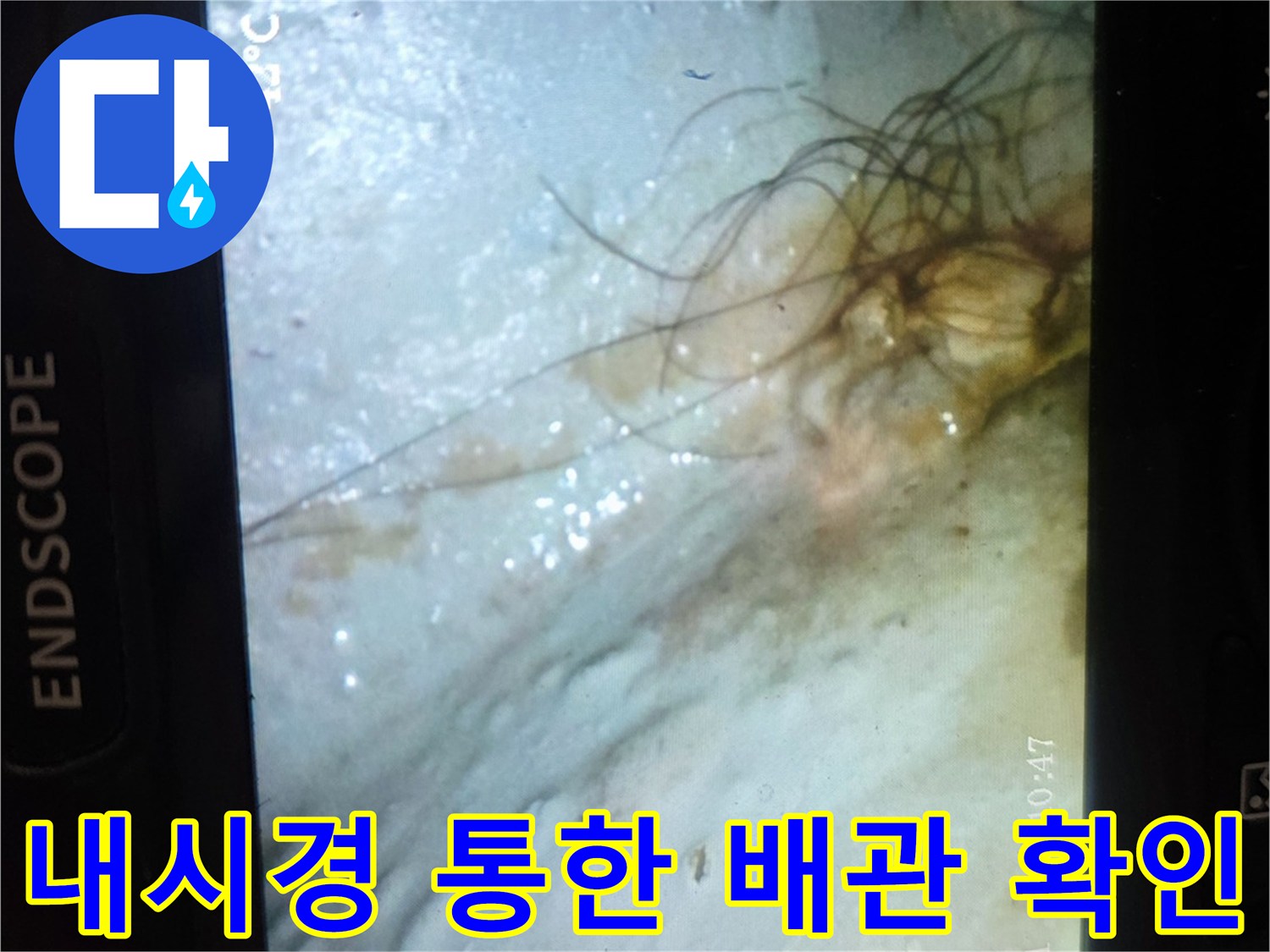 젖어 있는 천장 내부 배관 및 슬래브 상태