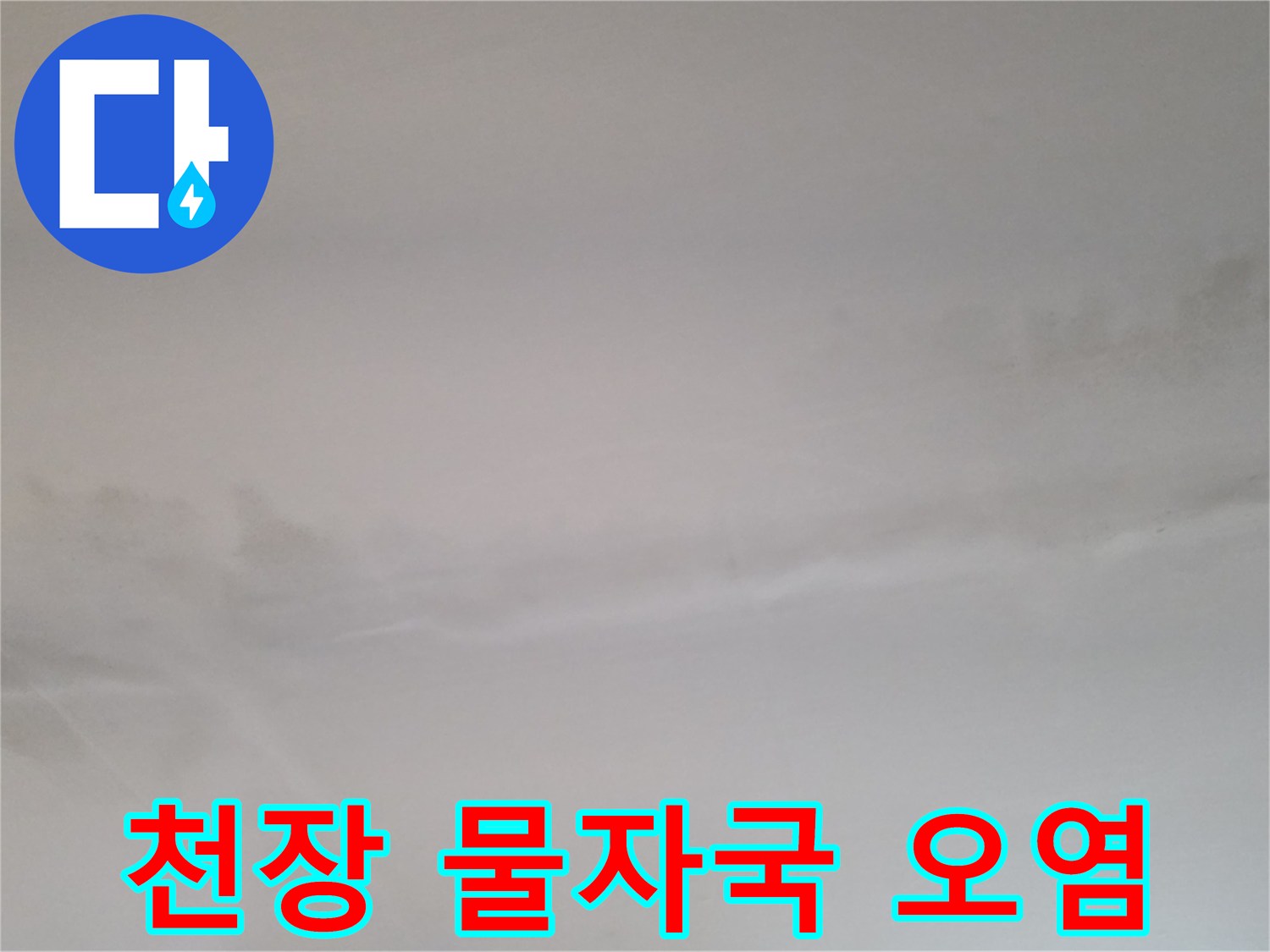 동두천 빌라 천장-물에 젖어 변색된 벽면 상태