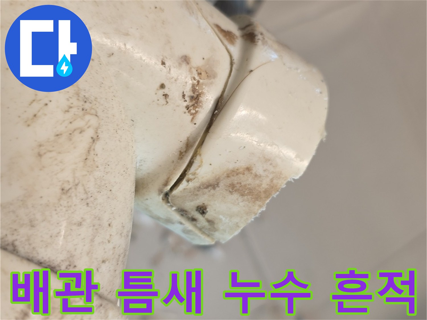 성북구 현장-배관 균열 사이로 스며든 물과 오염물질 확인