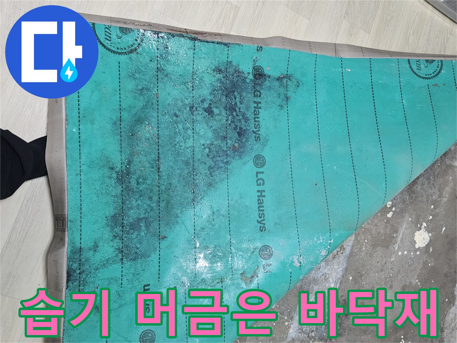 바닥재-표면에-번진-습기와-얼룩
