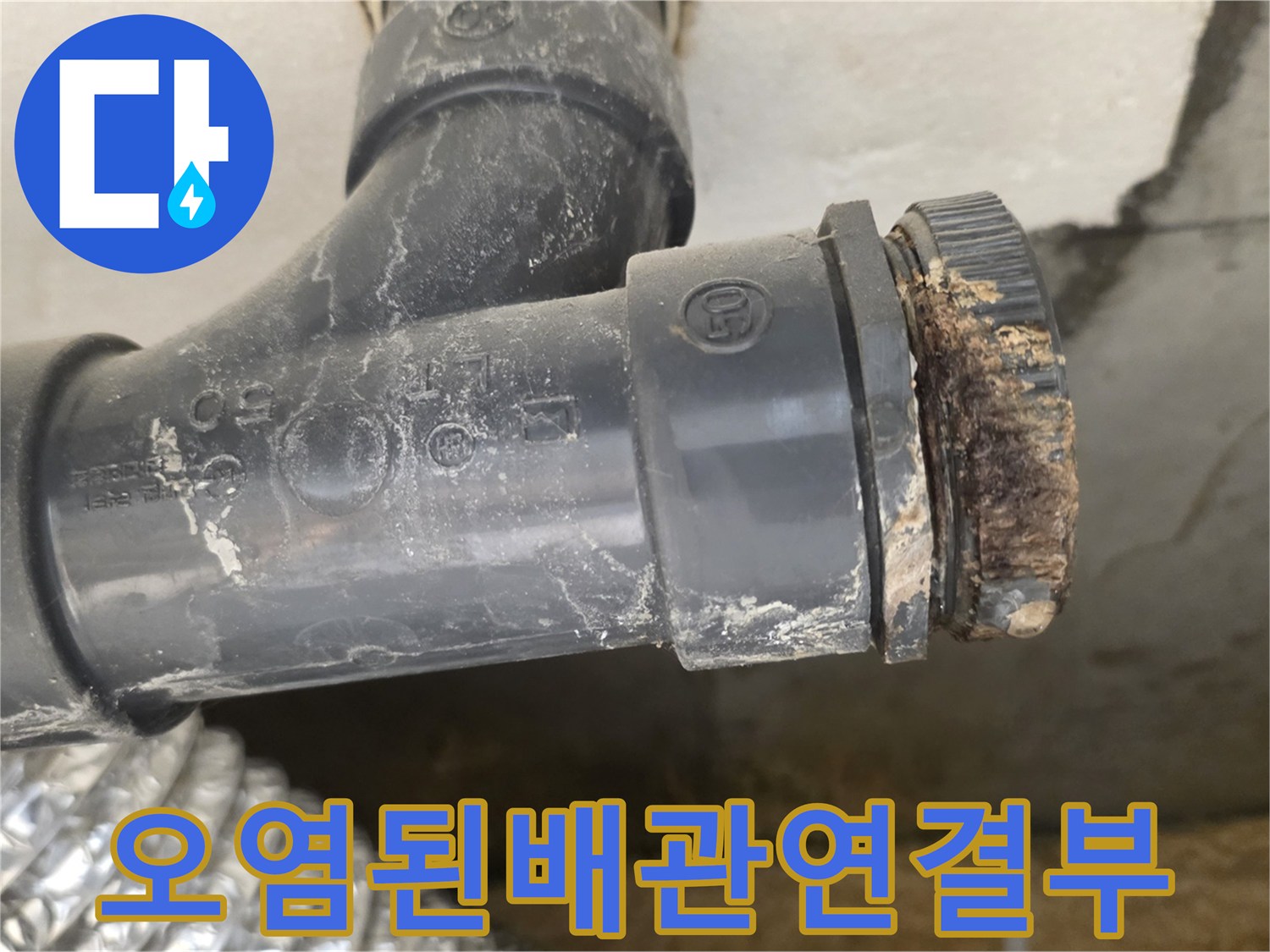 노원구-월계동-화장실-배관-연결부-이물질-및-오염-상태
